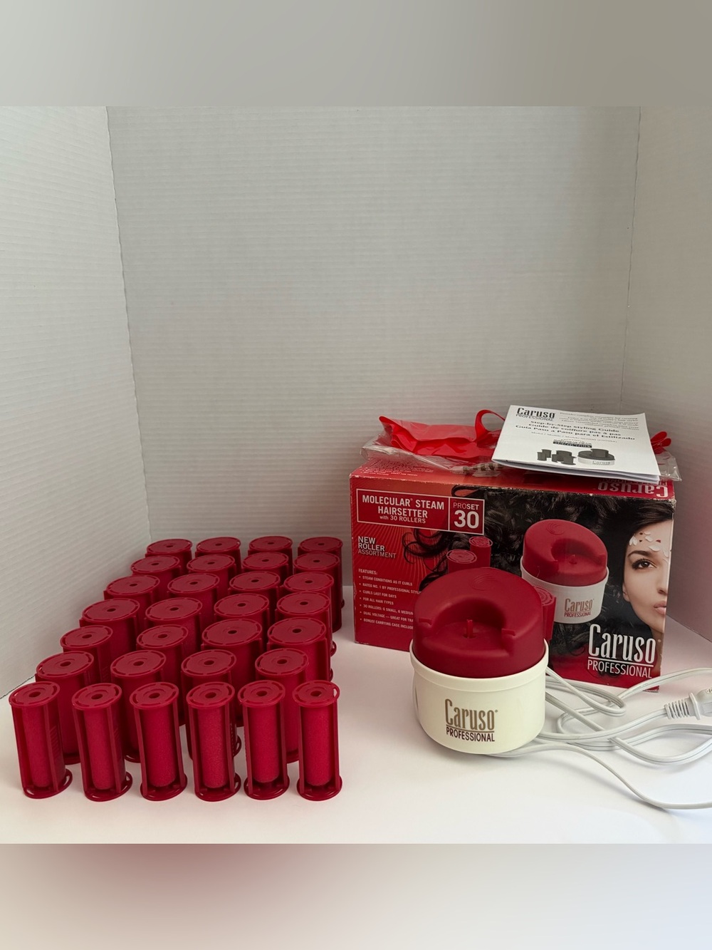 Caruso Professional Molecular Steam Hairsetter 30 Hair Rollers Works 561030